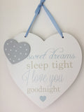 Baby Phrase Heart - Blue: sweet dreams