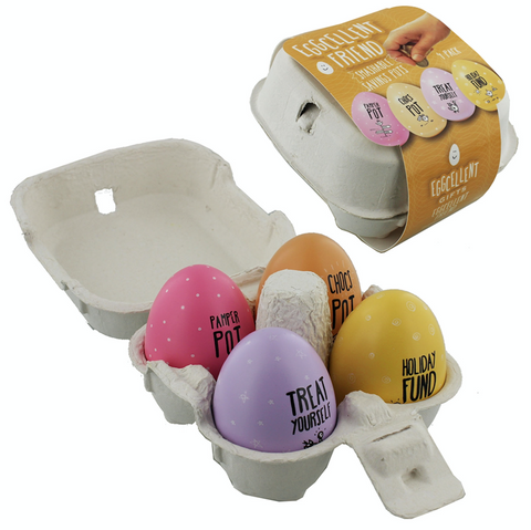 Eggcellent, set of 4 savings pots "Friend"