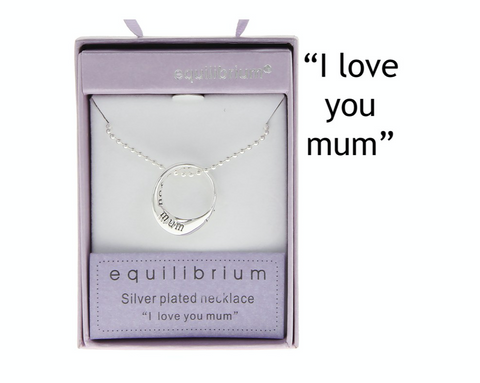 Equilibrium, I love you mum ring, necklace