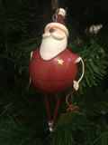 Hanging Santa on a Spring - close up