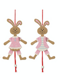 Pink Hanging Bunnies (Jumping Jacks)