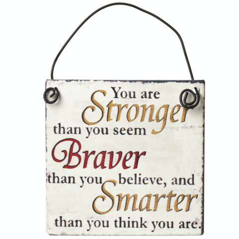 You are Stronger than you seem, mini metal sign
