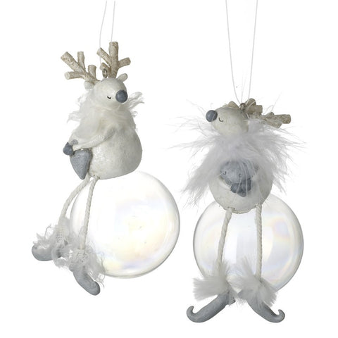 Reindeer Sitting On A Bauble