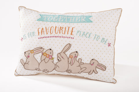 Together is our favourite place to be, Favourite Rabbit Cushion