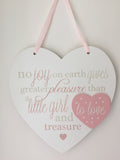 Baby Phrase Heart - Pink: love and treasure
