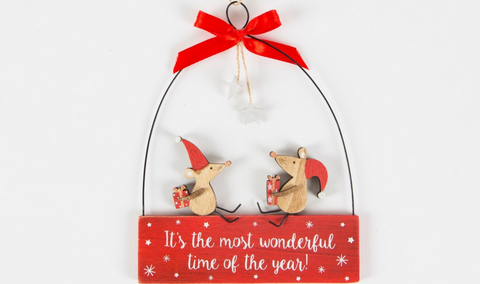 Christmas Mice, wonderful time of the year, hanger
