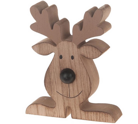 Chunky Wooden Reindeer, Natural Collections