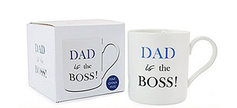 Dad is the boss, china mug