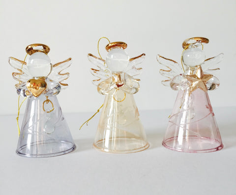 Set of 3 Engraved Angels with Bells