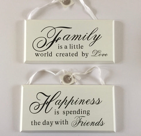 Family / Happiness Wooden Signs