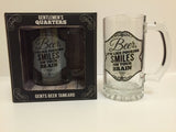 Gentlemen's Quarters Beer Tankard "Beer, it's like pouring smiles on your brain" Tankard and Box