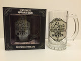 Gentlemen's Quarters Beer Tankard "Beer, because no great story ever began with water" Tankard and Box