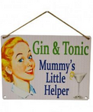 Gin and Tonic Mummy's Little Helper, shown hanging