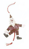 Wooden Santa & Snowman Jumping Jack Decorations