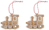 Hanging, Gingerbread Trains, Tree Decorations