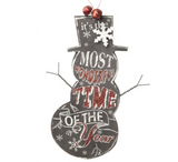 Snowman Chalkboard Sign - It's the most wonderful time of the year