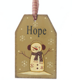 Hanging Wooden, Hope, Ornamental Plaque