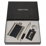 Harvey Makin, Hip Flask, Pen and Key ring, gift set