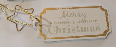 Wooden Merry Christmas Tag