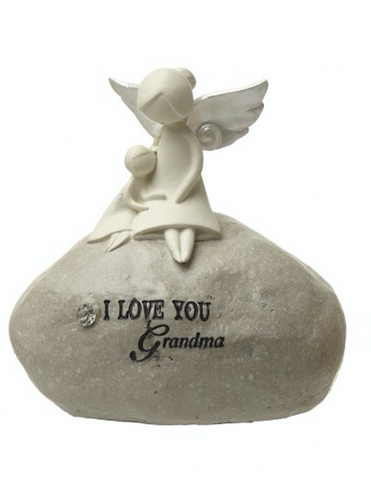 I love you Grandma, angel stone