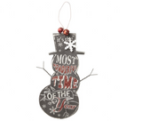 Hanging Snowman Sign - It's the most wonderful time of the year by Heaven Sends
