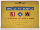 King of the BBQ, humorous metal sign