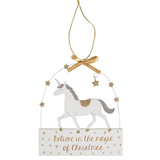 Unicorn Hanger "Believe in the magic of Christmas"