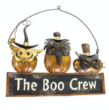 Metal Pumpkin The Boo Crew Sign