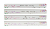 Mum, Mother Long Rectangular Floral Table Plaques