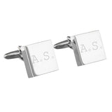 Personalised Sterling Silver Square Cufflinks