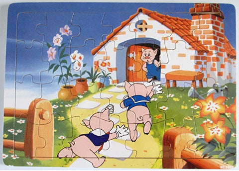 Three Little Pigs, wooden jigsaw puzzle