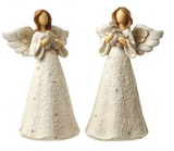 Pair of Large Polyresin Angel Decorations