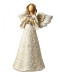 Large Polyresin Christmas Angel Decoration holding a Tree 