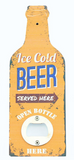 Dark Yellow, Retro beer bottle opener "Ice cold beer served here"