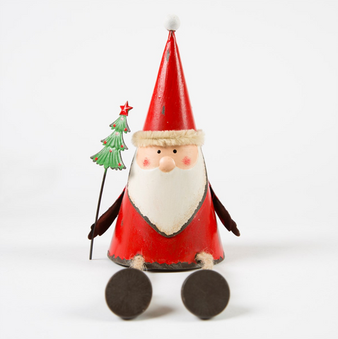 Sitting Nordic Santa with dangly legs