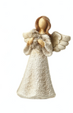 Small Christmas Angel ornament holding a tree 