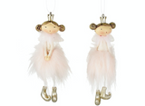 Small Pink Hanging Fairy Angels - Set of 2
