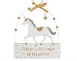 Believe in the magic of Christmas, Unicorn Hanger