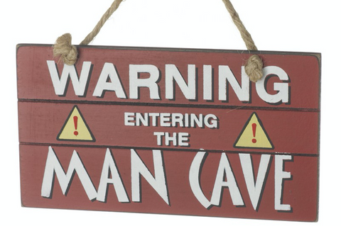 Warning Entering the Man Cave, wooden plaque