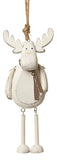 White Hanging Wooden Reindeer