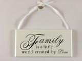 Hanging Wooden Sign - Family