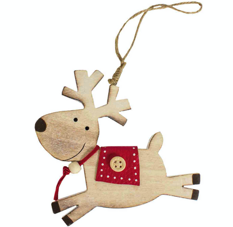 eindeer with red saddle, decorated both sides, Christmas Tree Decoration, Heaven Sends