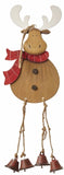 Hanging Wooden Reindeer with Red Scarf